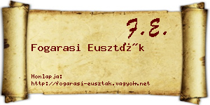 Fogarasi Euszták névjegykártya